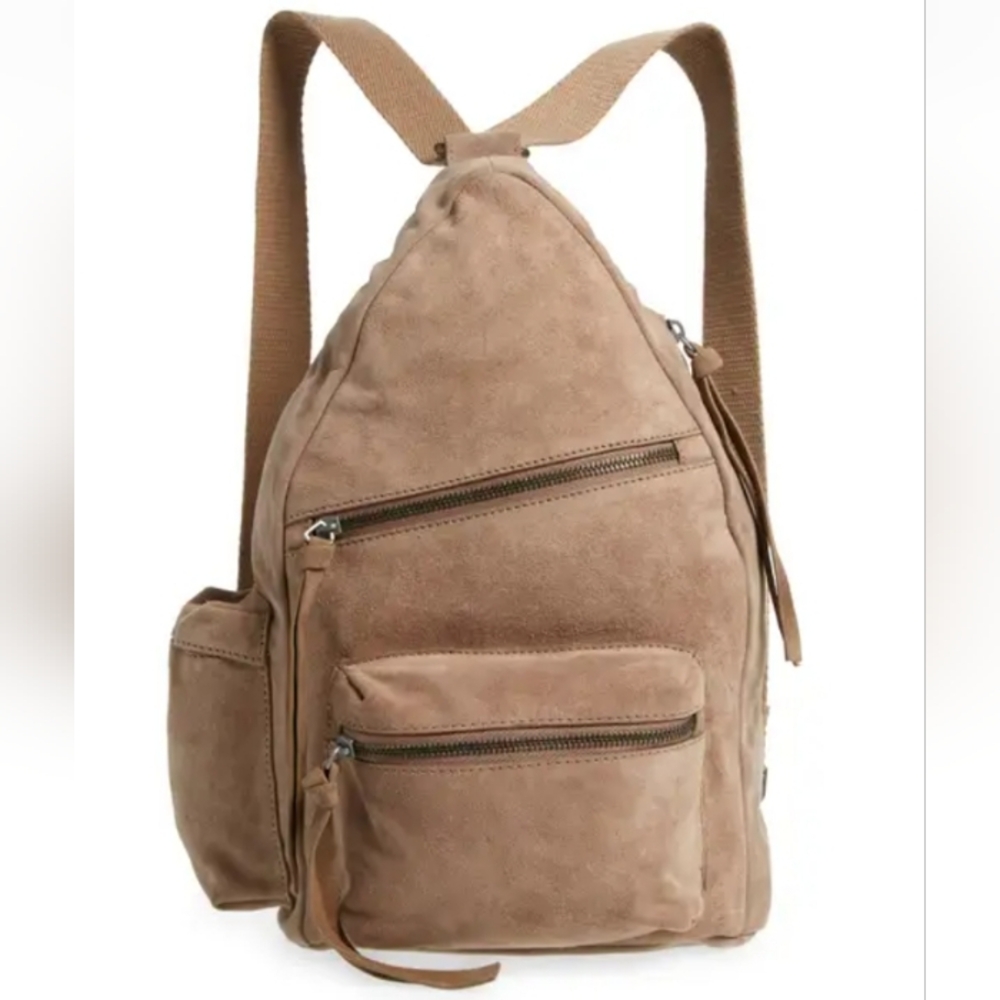 Free People Oxford Suede Sling, Mushroom, NWT